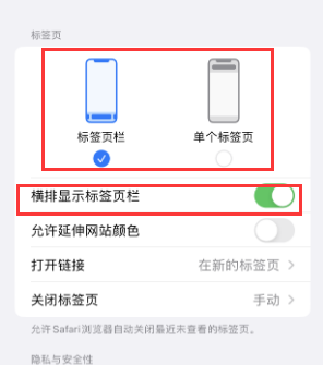 大通iPhone授权维修分享Safari浏览器如何切换标签栏位置 